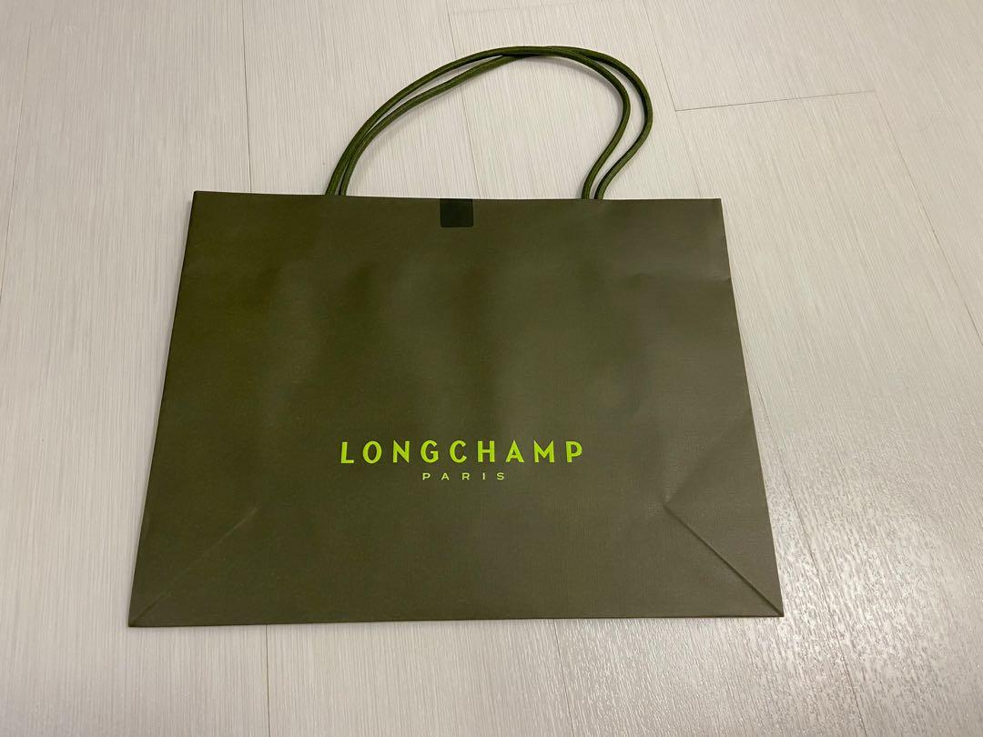 Longchamp paper bag 紙袋, 名牌, 袋\u0026 銀 