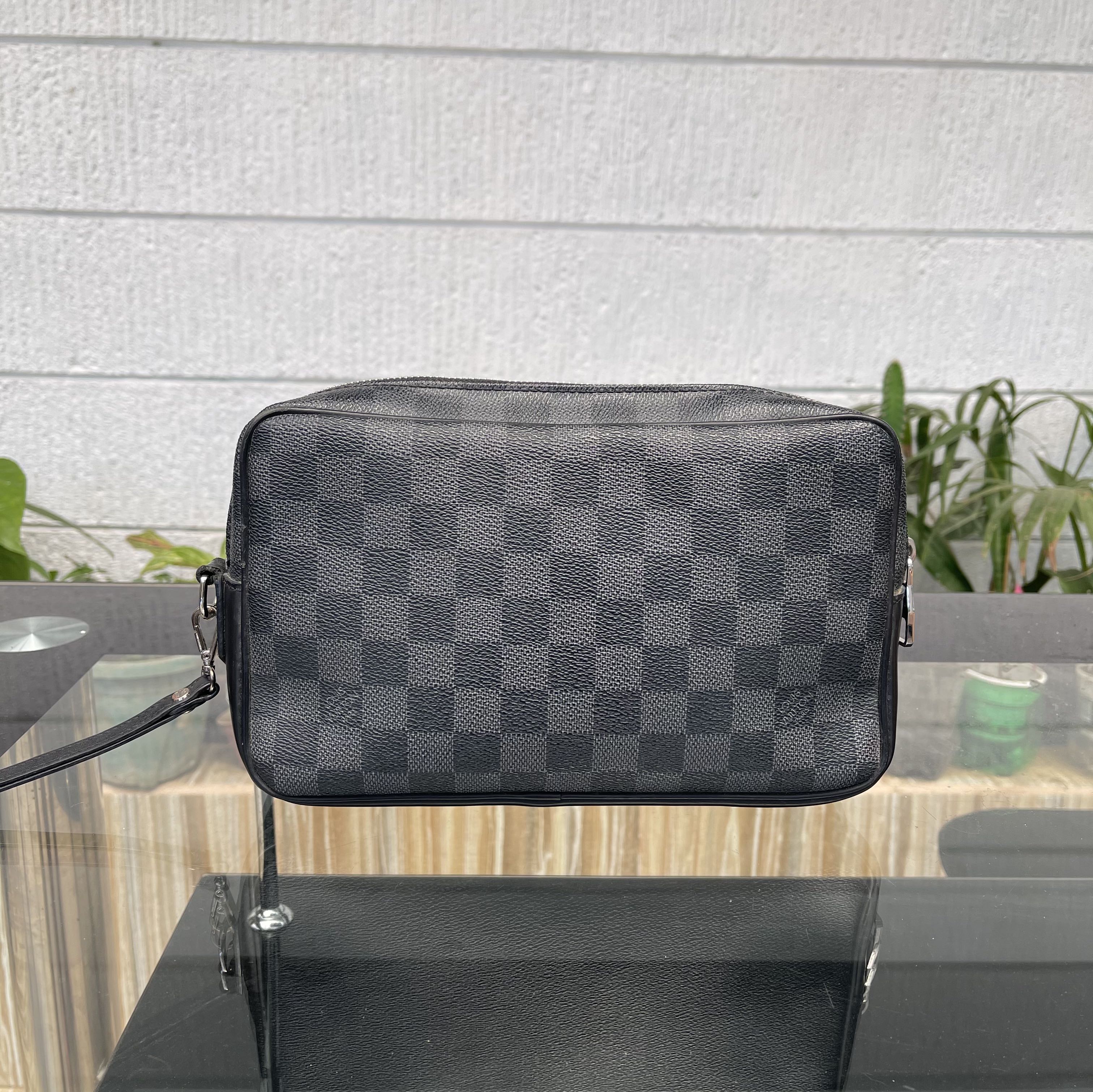 Louis Vuitton LV Graphite Kasai Clutch bag, Luxury, Bags & Wallets