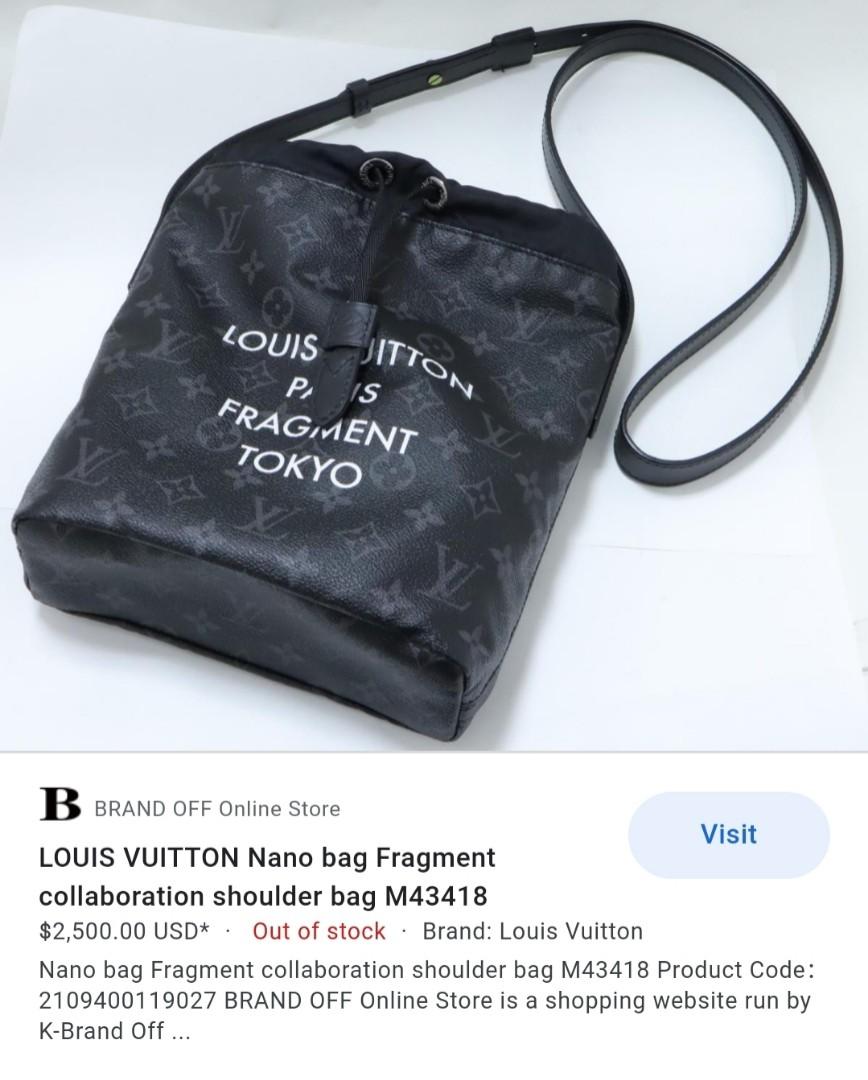 LV Louis Vuitton x Fragment Nano Bag