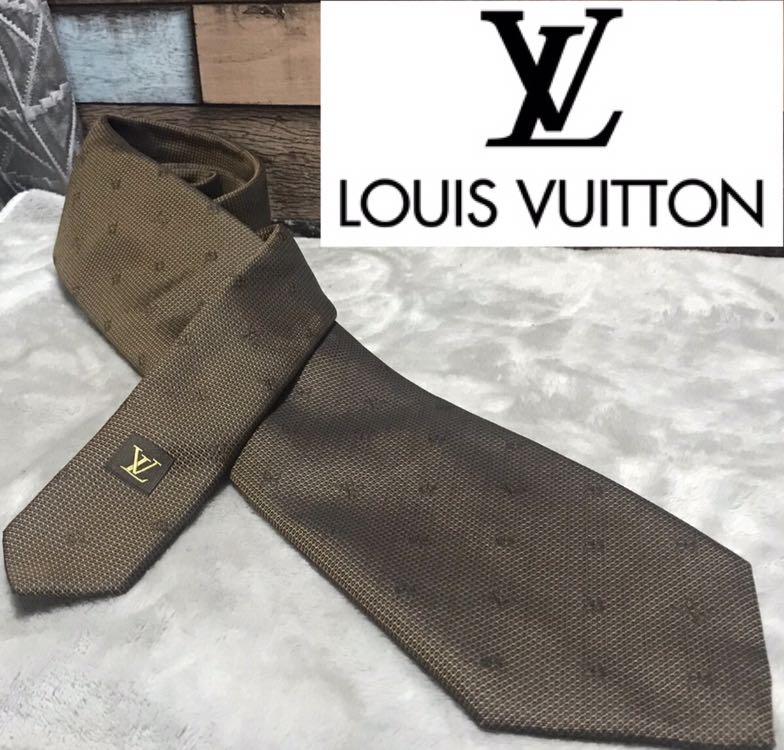 LOUIS VUITTON tie Damier Men, MonoGram Silk 100% Authentic Made In Italy
