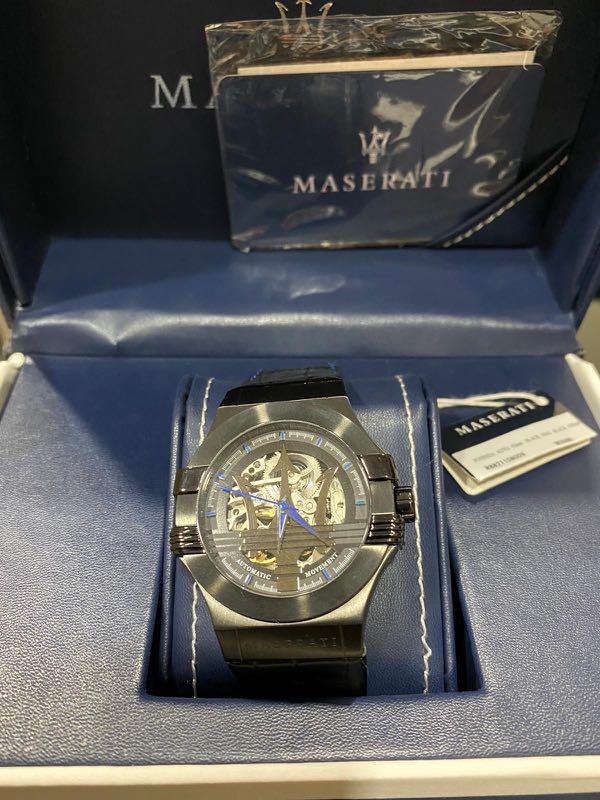 Maserati Potenza Automatic Black Dial Black Strap R8821108009