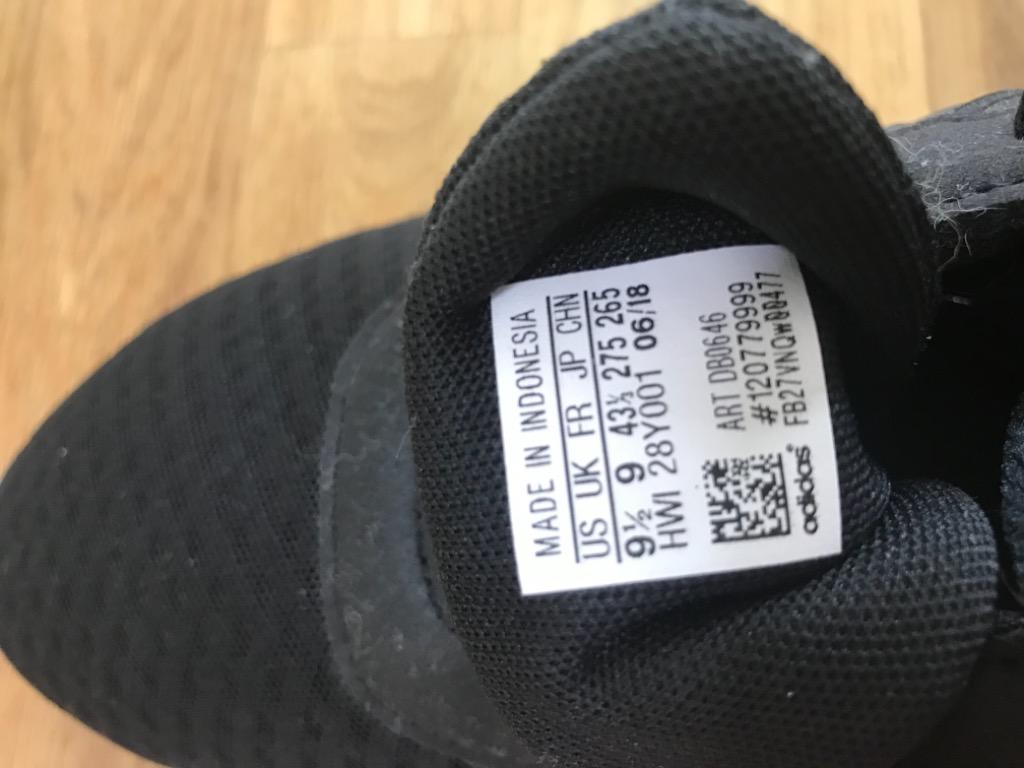 Mens black adidas trainers size 9 sale