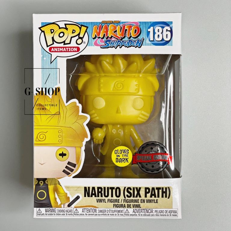 Naruto Six Path Shippuden GITD #186 Hot Topic Exclusive Mint A+Seller Funko Pop 
