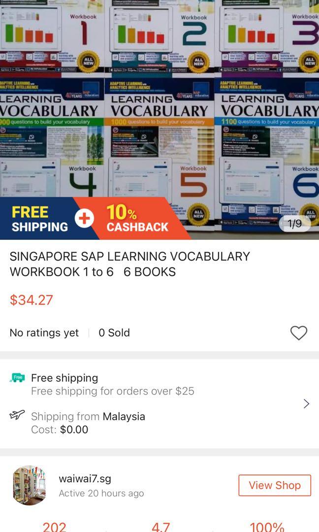 New SAP Primary school vocabulary book - one set, Hobbies & Toys, Books ...