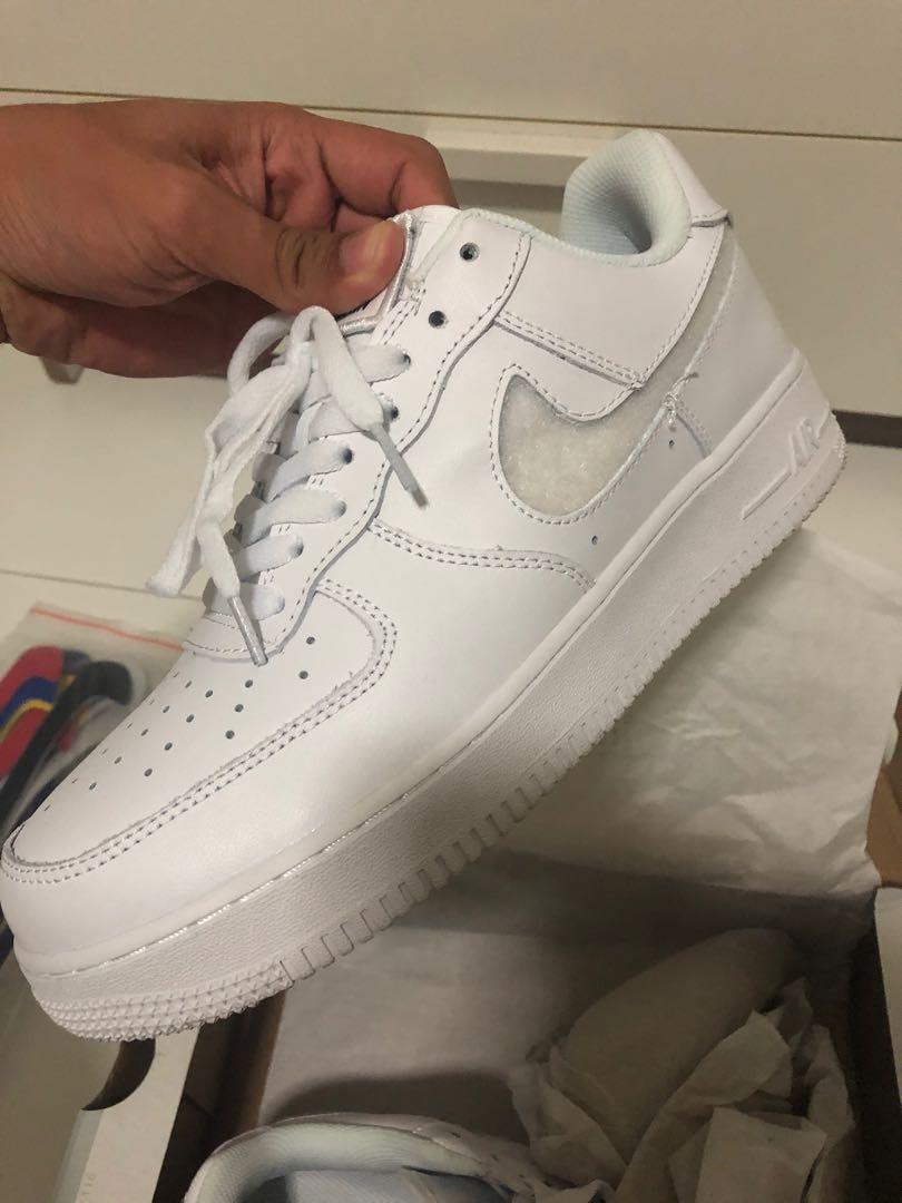 Nike air force 1 velcro swoosh pack white uk clearance