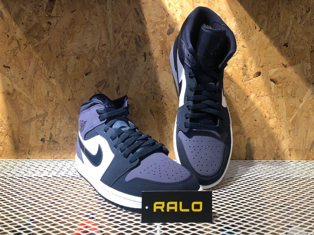 Jordan 1 top mid sanded purple
