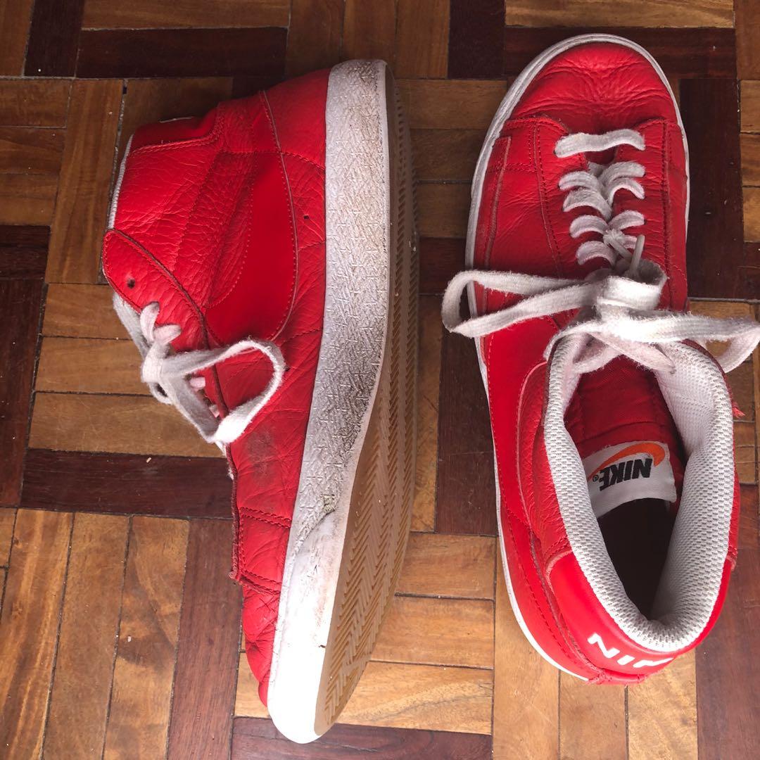 red high top shoes