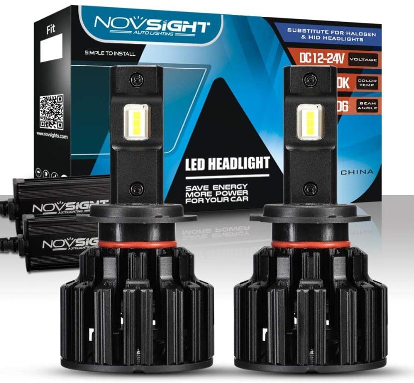 novsight h7 led headlight bulbs 100w 50w bulb 20000lm 10000lm bulb 6000k beam lampe all in one conversion kit lampe lights of halogen and xenon kit car accessories electronics lights on carousell