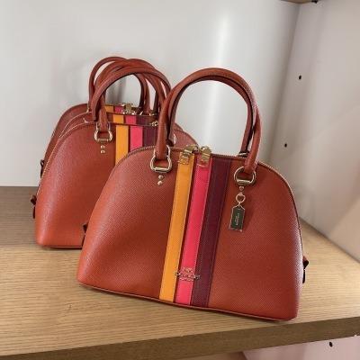 Katy satchel with varsity stripe