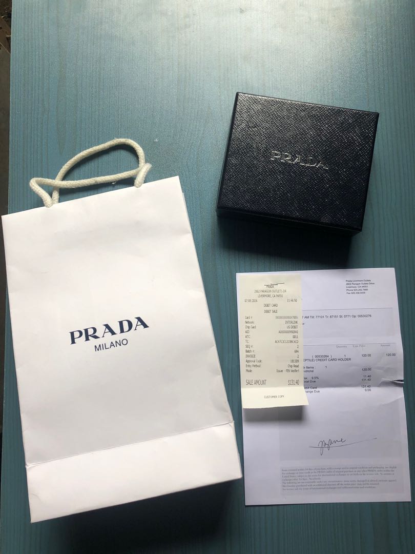 prada leather non reptile wallet