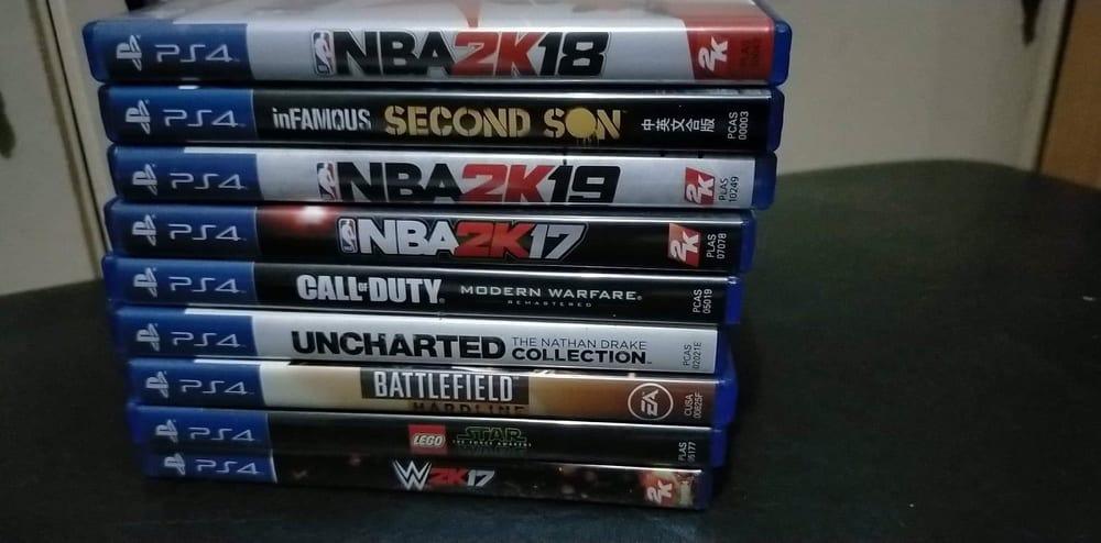 PS4 Games (Category: PlayStation) located in Manila. Submitted by dimple.mercado (Listing ID 1070490303, Image 1). Description: NBA 2k17 - 400 NBA 2k18 - 400 NBA 2k19 - 600 Infamous Second Son - 850 Uncharted The Collection - 850 Call of Duty Modern Warfare Remastered - SOLD Battlefield Hardline - SOLD Lego Star Wars the Force Awakens - 1200 WWE 2k17 - SOLD.
