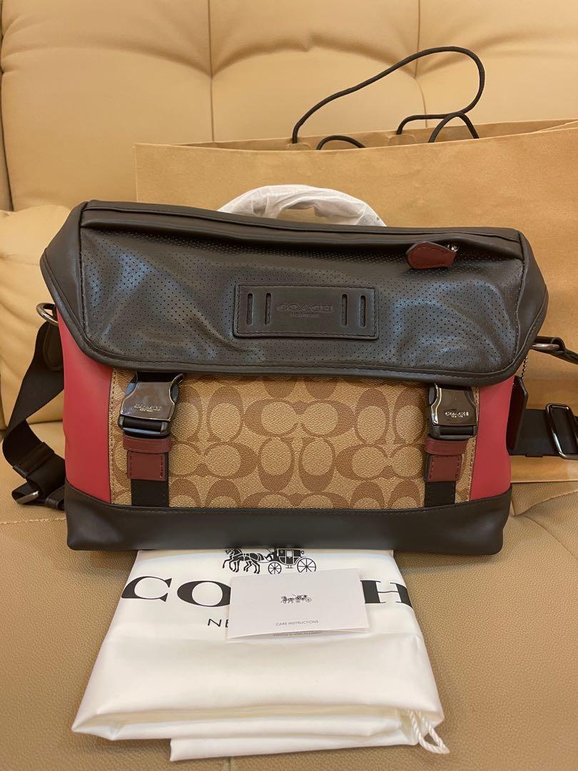 Ready stock authentic coach COACH F79904 RANGER MESSENGER IN COLORBLOCK SIGNATURE