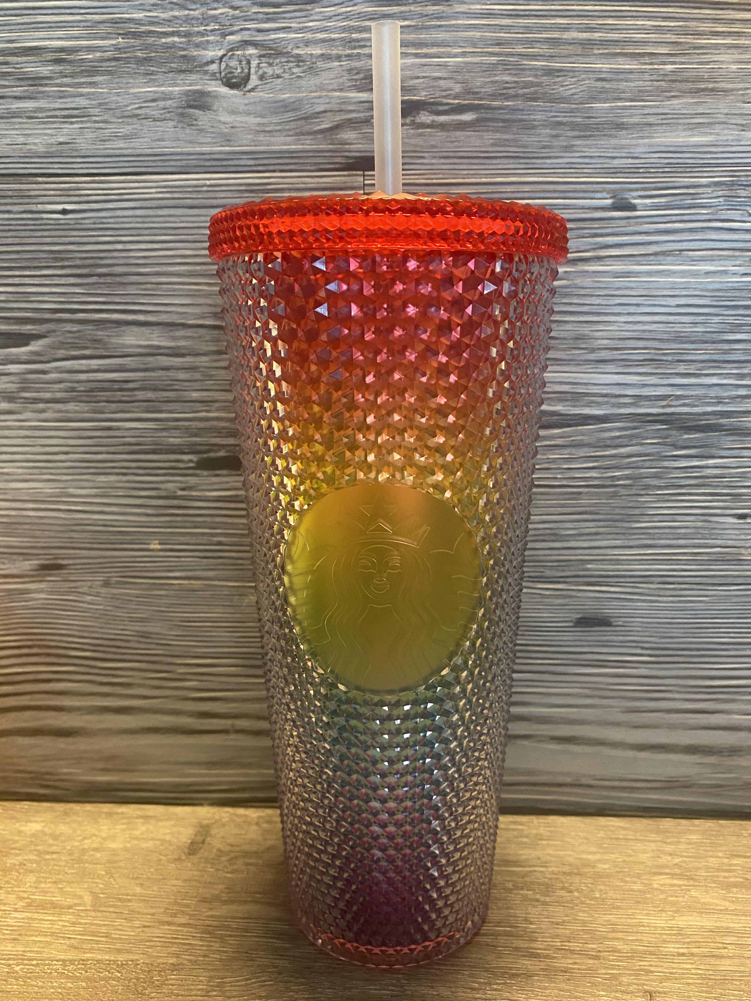 pic Blue And Purple Studded Starbucks Cup ready stocks starbucks studded rainbow us pride rainbow red green blue purple valentine collection cold cup tumbler