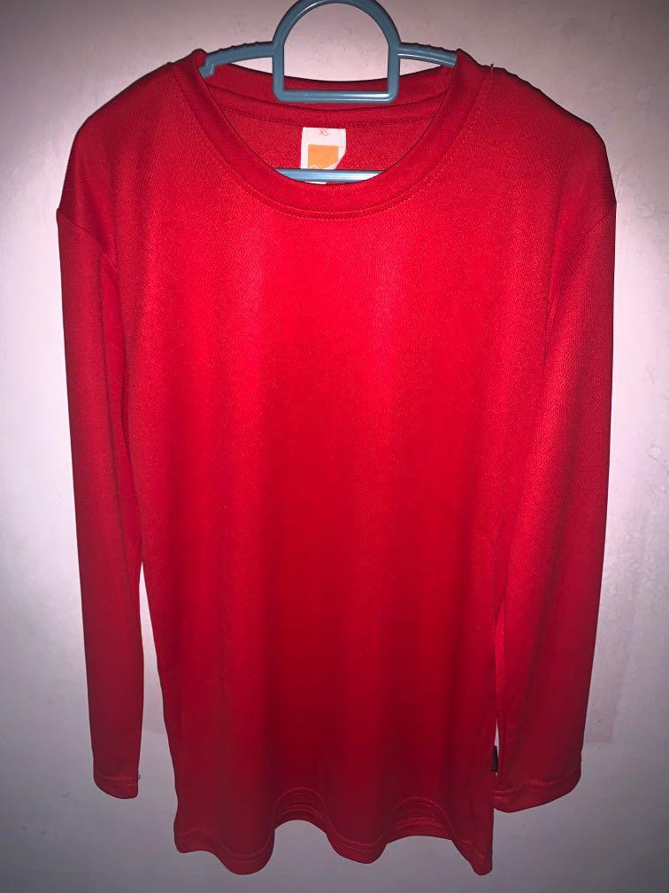 Red dri fit long sleeve outlet