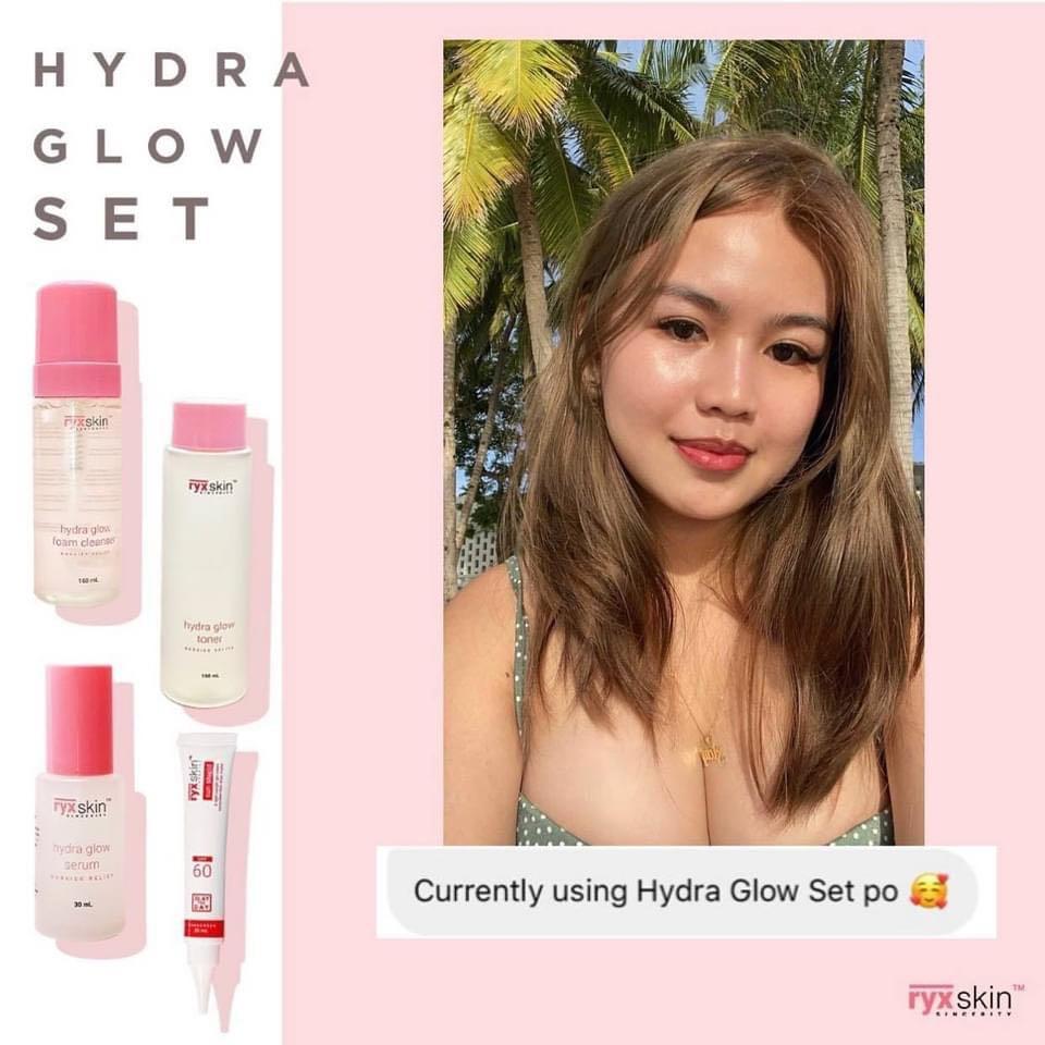 Ryx Hydra Glow Set (Category: Face Care) located in Mandaluyong City. Submitted by charlaloooo (Listing ID 1070506623, Image 1). Description: Want more dew? We know you do! ✨ Try our Hydra Glow Set for mega hydration and all-day glow! ❤️ #Ryx #RyxSkin #Ryxified #SlayTheDay #RyxSkincerity #RyxSkinSincerity #HydraGlowSet #HydraGlow #RyxHydraGlow #RyxSkincerityMandaluyong.