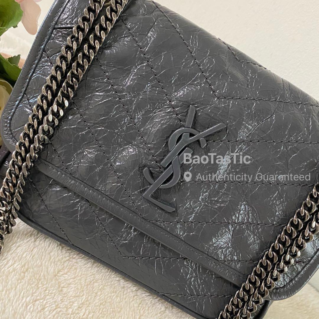 Saint Laurent Niki Bag Baby Dark Smog Luxury Bags Wallets on