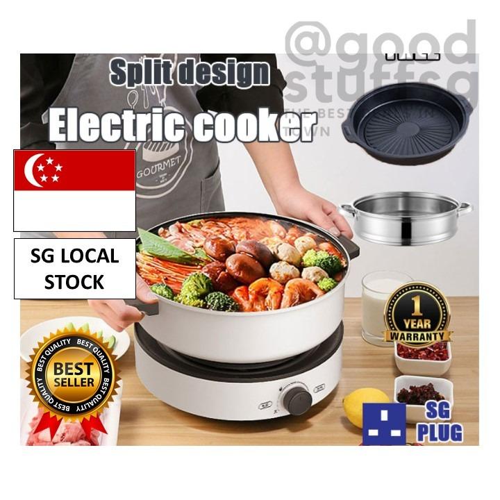SG FREE Multi function Electric Cooker Steamboat Pot Cooker