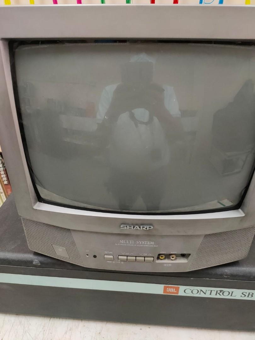 Sharp Colour TV CRT 14 inch Analog with remote, TV & Home Appliances, TV & Entertainment, TV on