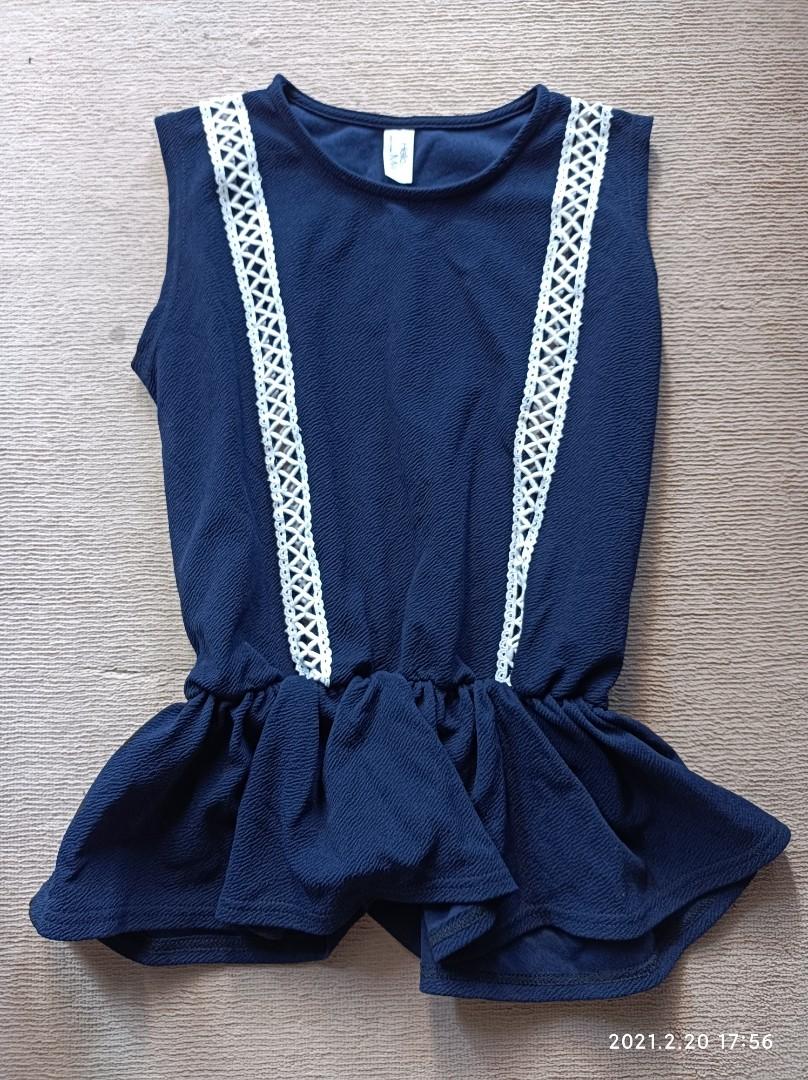 blue peplum