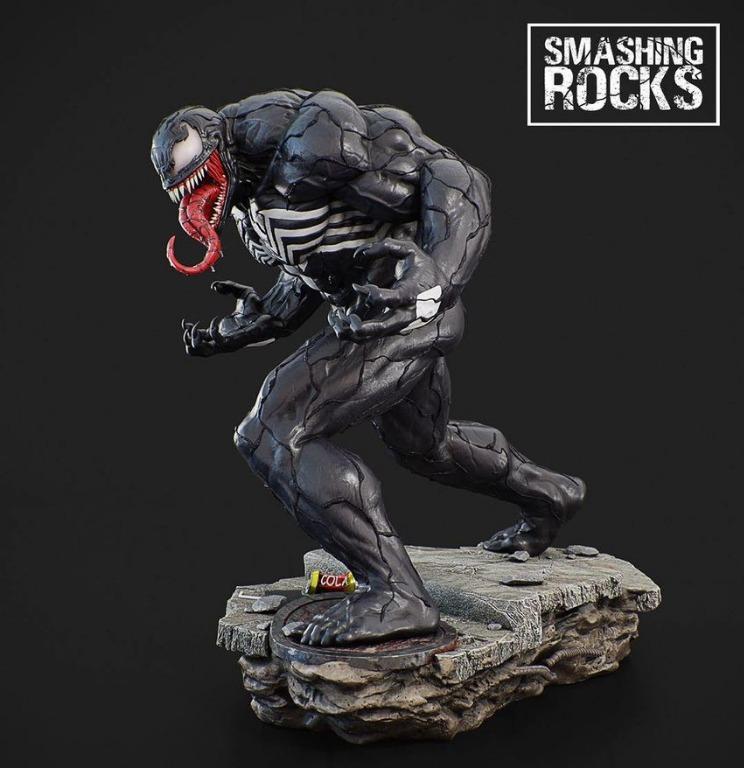 Smashing Rocks Studio - Scale 1/4 Collectible Statue - Venom, Hobbies ...