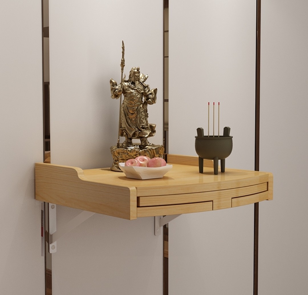 Solid Wood Wall Shelf for God Praying, Furniture & Home Living, Furniture, Shelves,