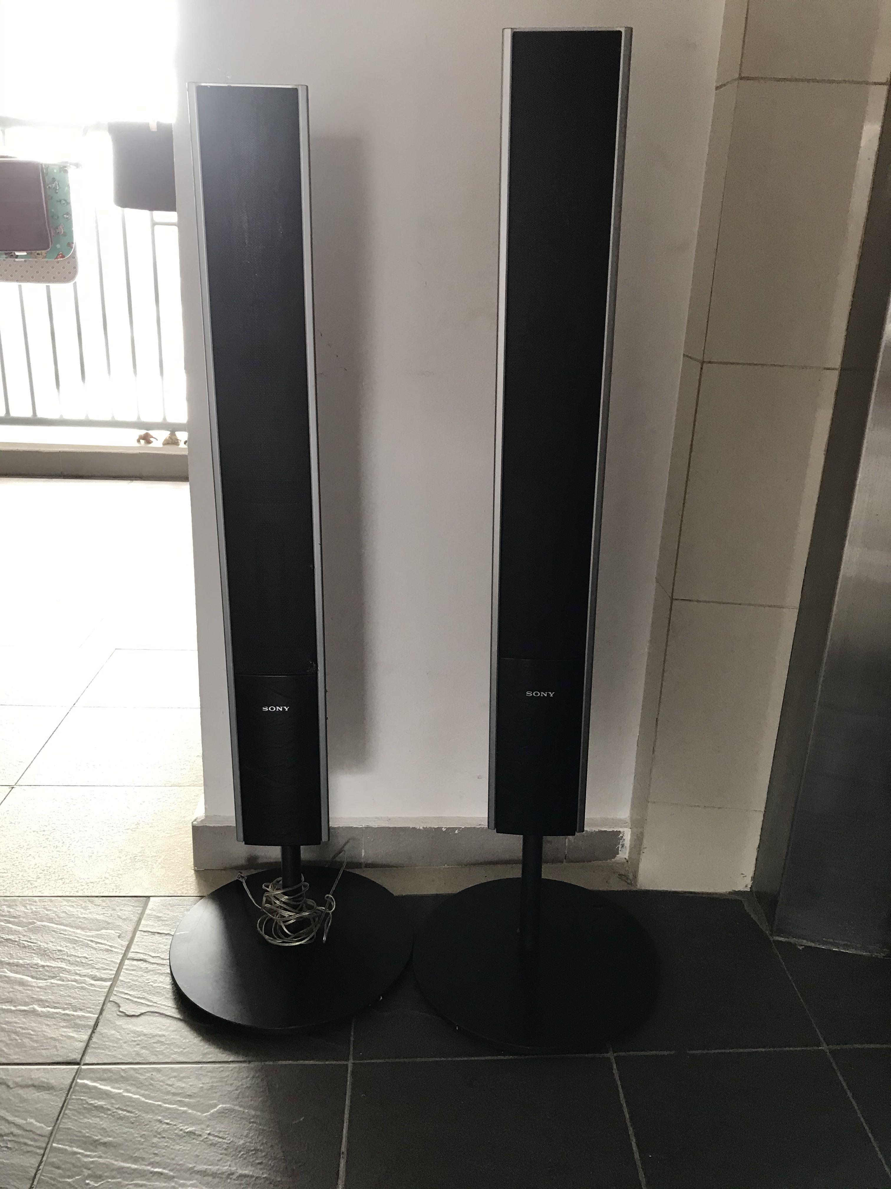 SONY 3 OHM Dual Tower Standing Speakers Pair / Sony Speaker System