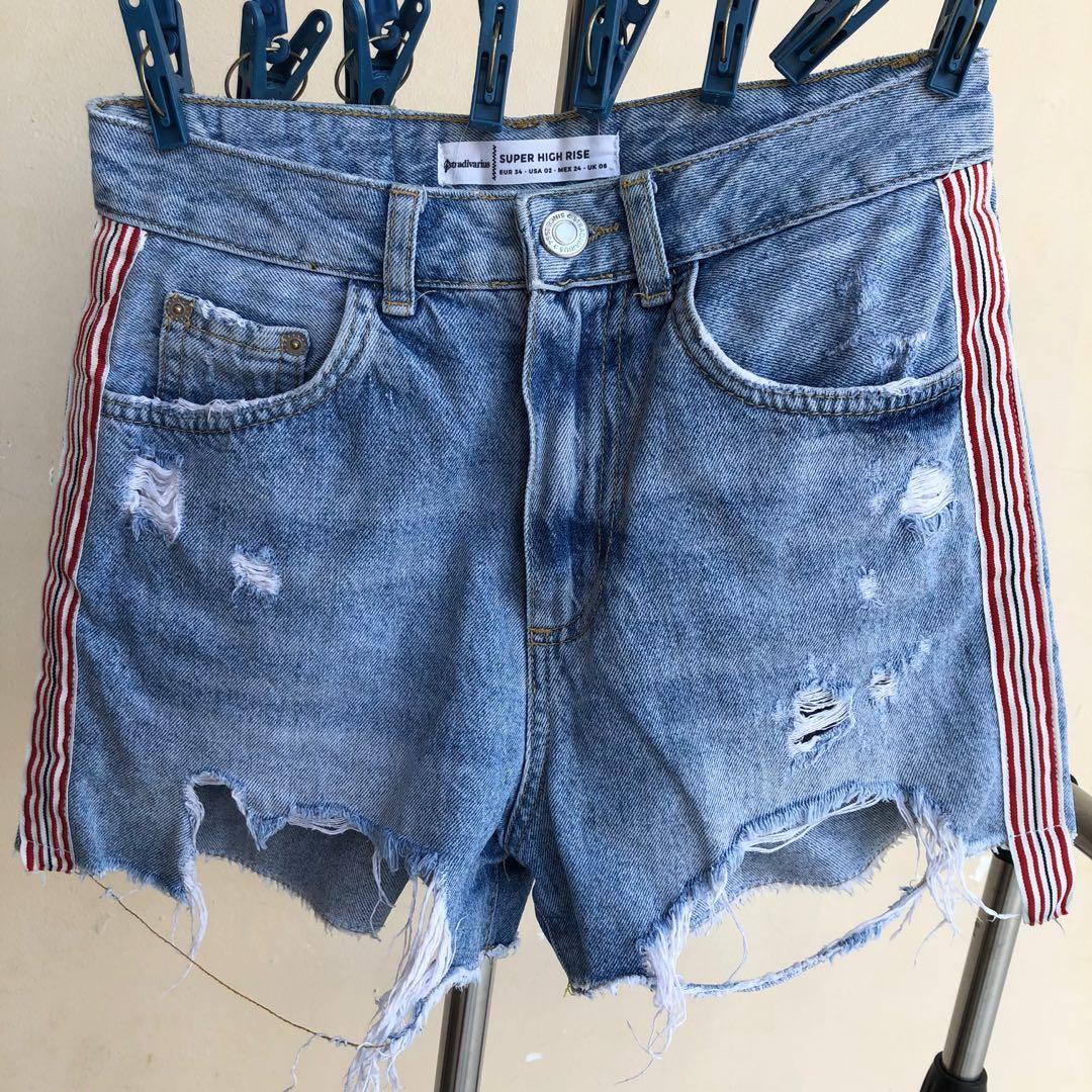 Stradivarius super high rise shorts 