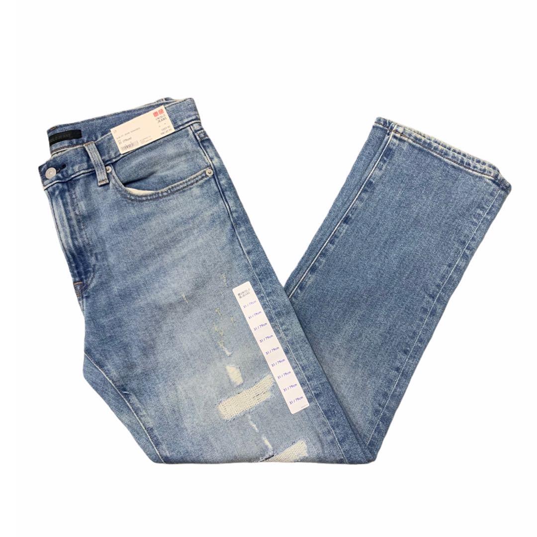 Uniqlo slim fit online damaged jeans