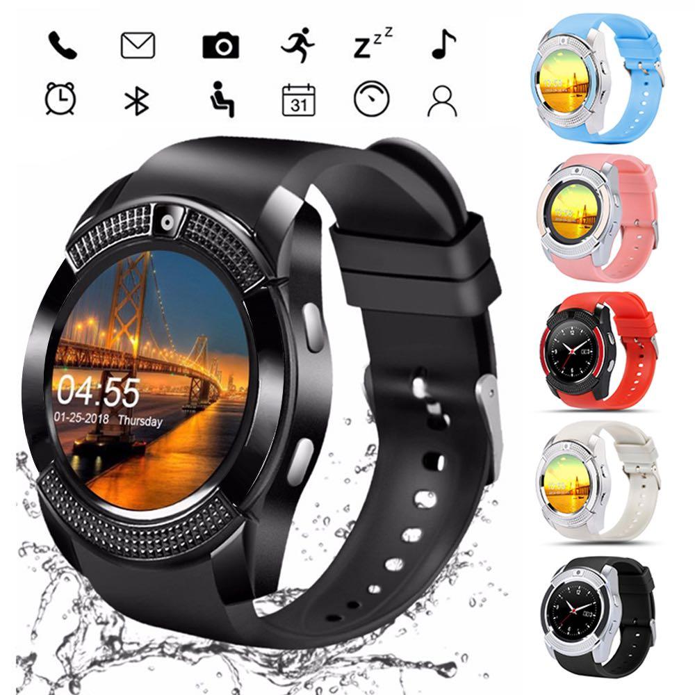 V8 Bluetooth Smart Watch Touch Screen Android Waterproof Sport Smartwatch Turquoise Colour