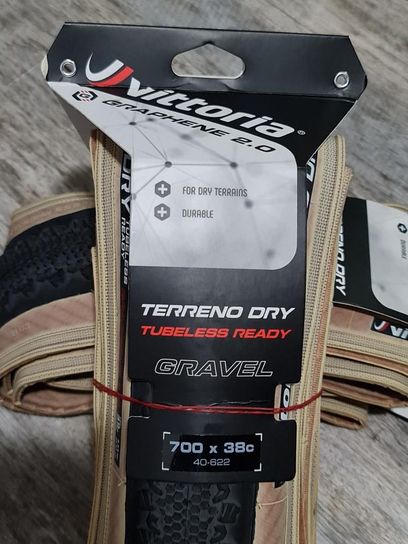 Vittoria Terreno Dry gravel tyres 700 x 38c, Sports Equipment, Bicycles ...