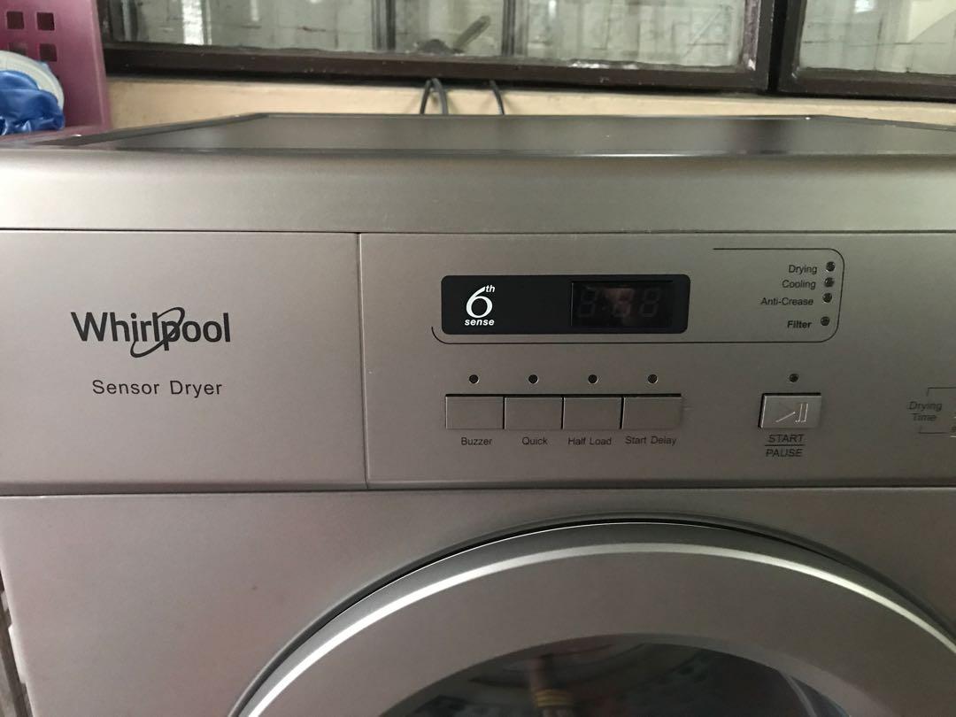 Whirlpool Sensor Dryer 8kg AWD80AGP good as NEW, TV & Home Appliances