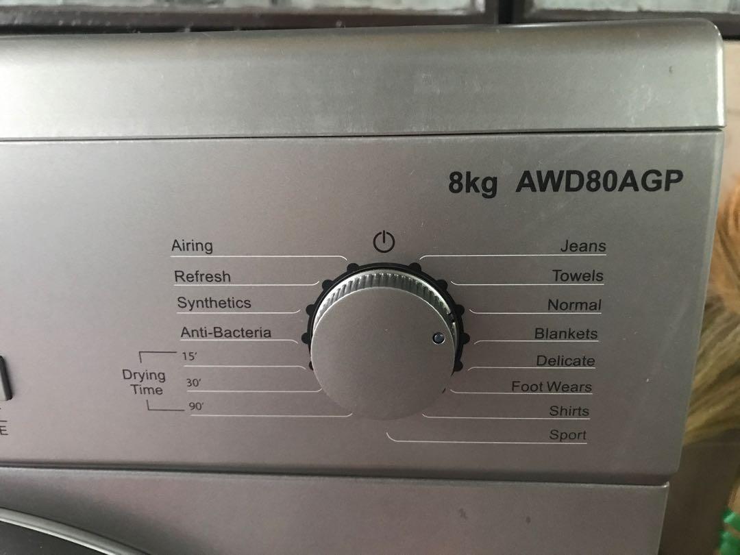 Whirlpool Sensor Dryer 8kg AWD80AGP good as NEW, TV & Home Appliances