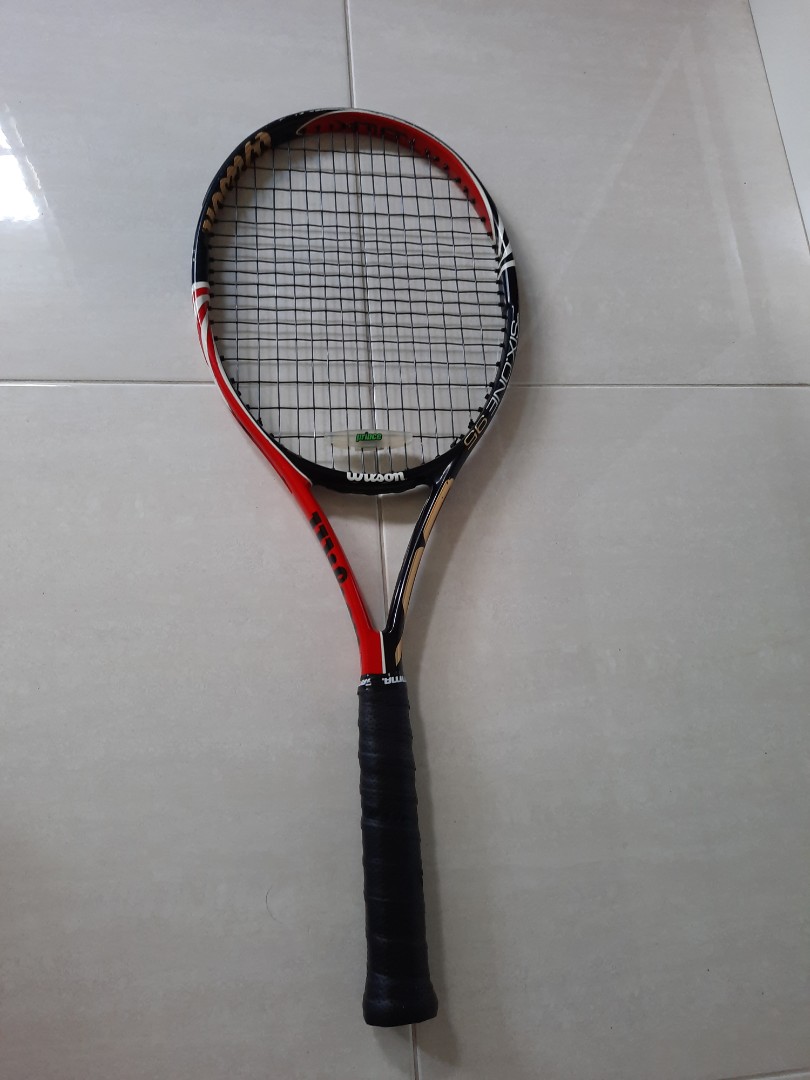 Wilson Six One 95 Blx Used Tennis Racquet Sports Sports Games Equipment On Carousell