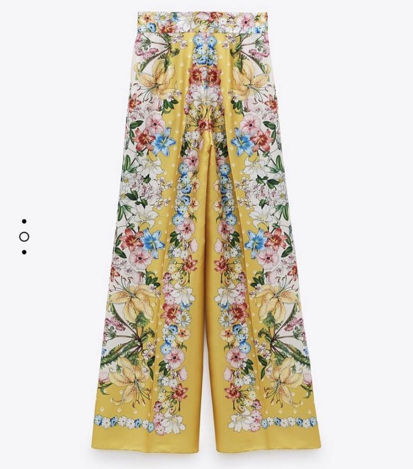 Black Floral High Waist Wide Leg Trousers | New Look