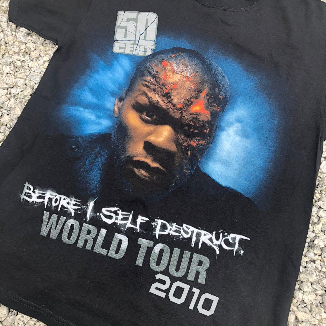 50 Cent World Tour 2010 Shirt Rap Tees, Men's Fashion, Tops & Sets