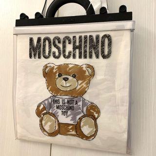全新 moschino 小熊斜背包 透明