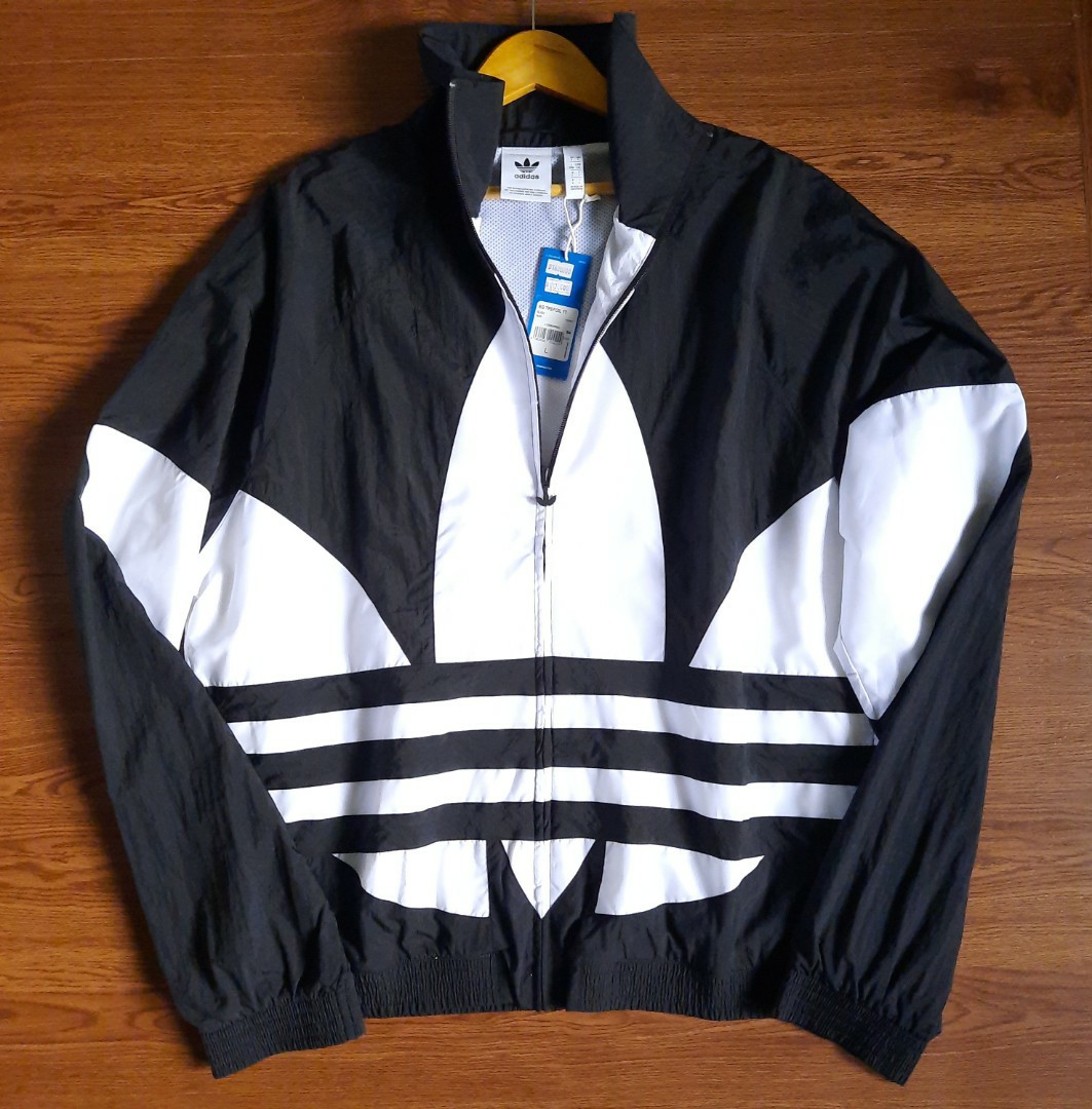 Adidas originals big trefoil track jacket black Fesyen Pria