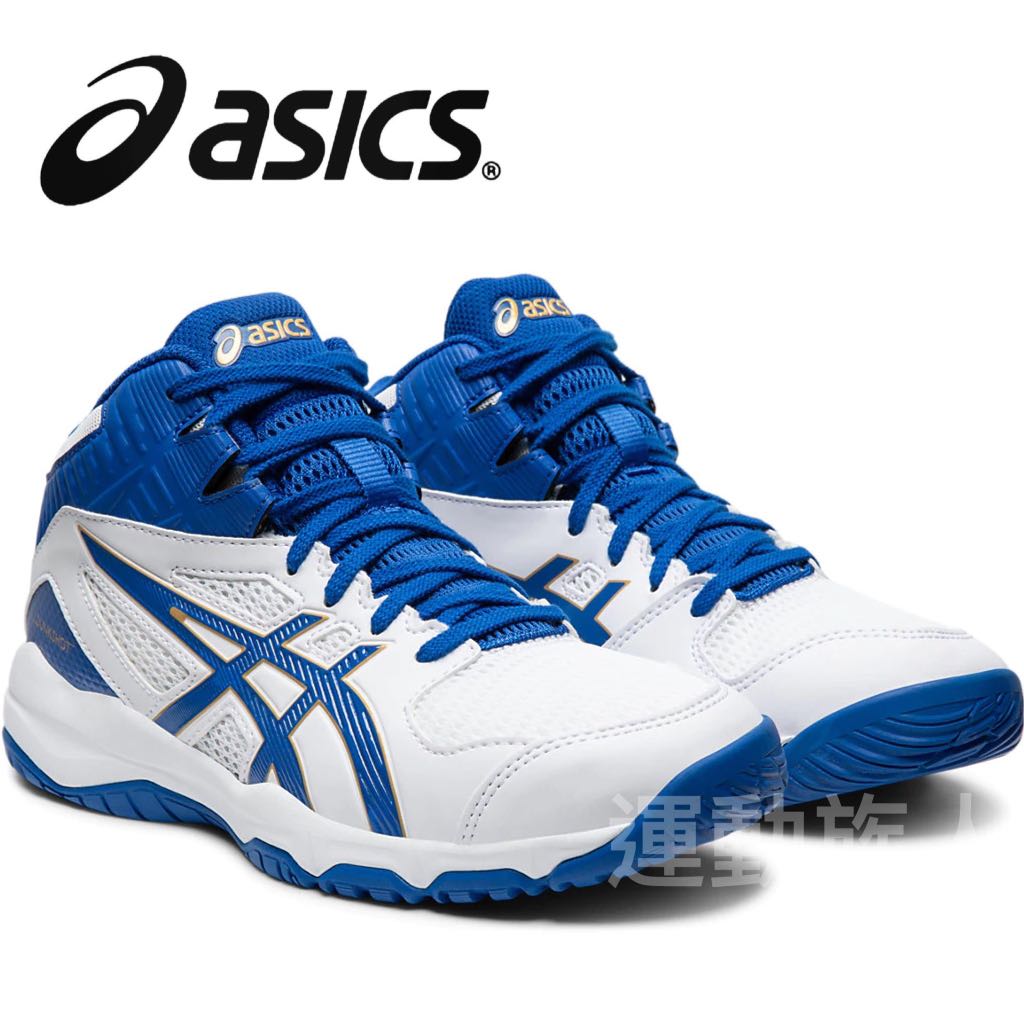 💥日本直送】Asics DUNKSHOT MB 9 小童運動籃球鞋日本直送白藍色19.0CM