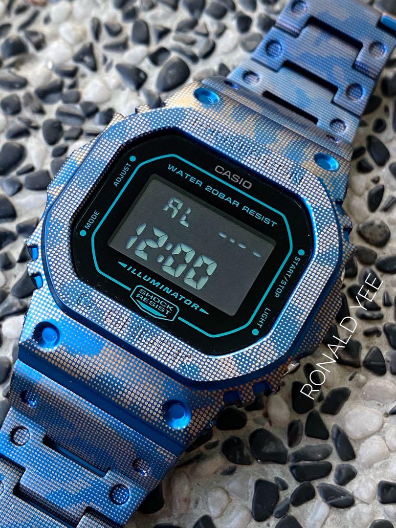 Casio G-Shock Classic 5600 Series Blue Digital Sports Watch DW5600BBM-2