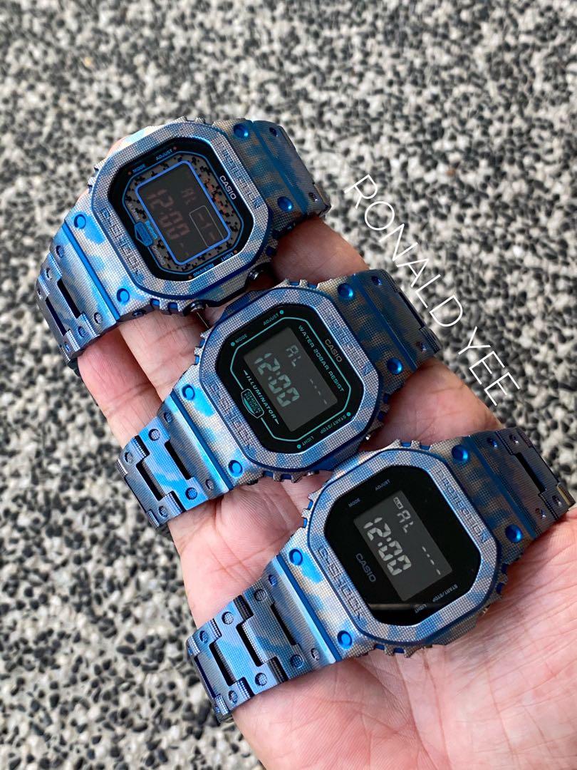 Casio g shock blue camouflage top