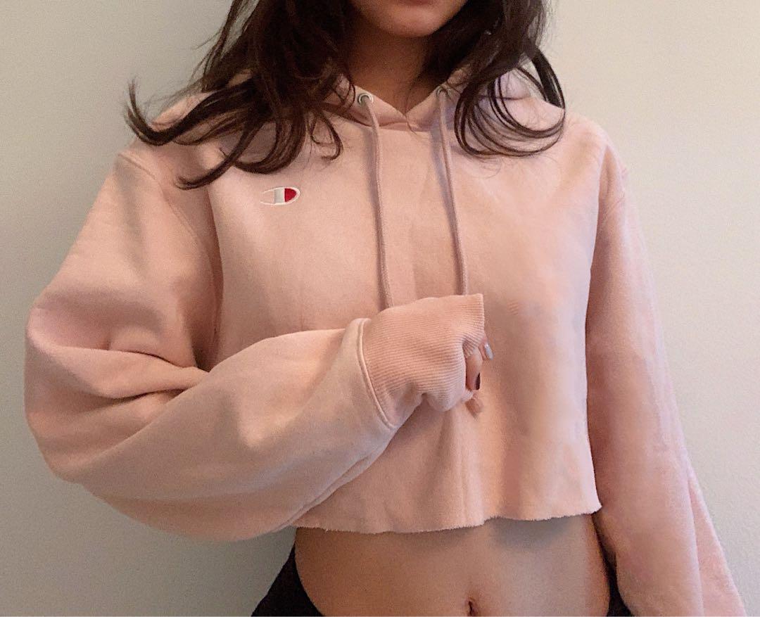 Reverse weave crop hoodie champion deals