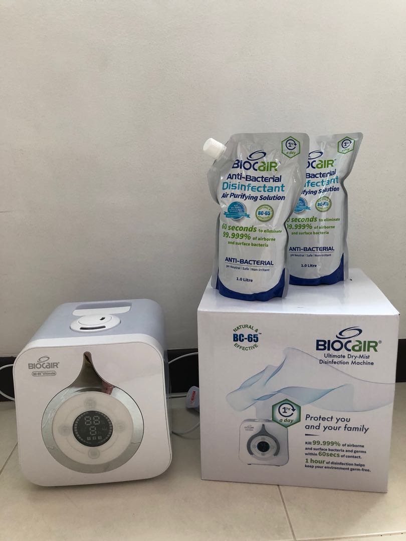 Biocair BC-65 Ultimate Dry-Mist Disinfectant Machine with 2 1L Solution ...
