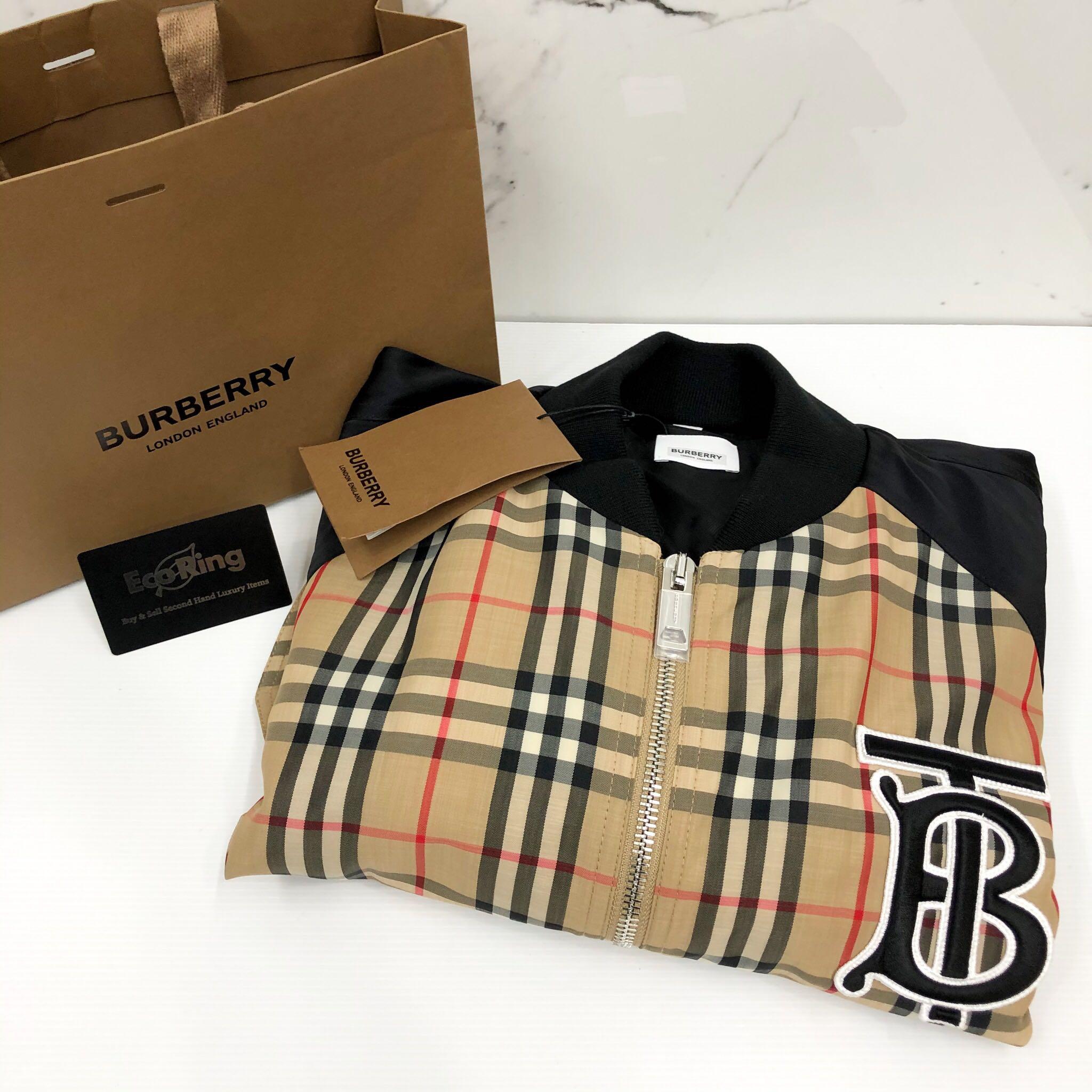 Burberry, Jackets & Coats, Authentic Burberry Monogram Stripe Print Nylon  Bomber Jacket