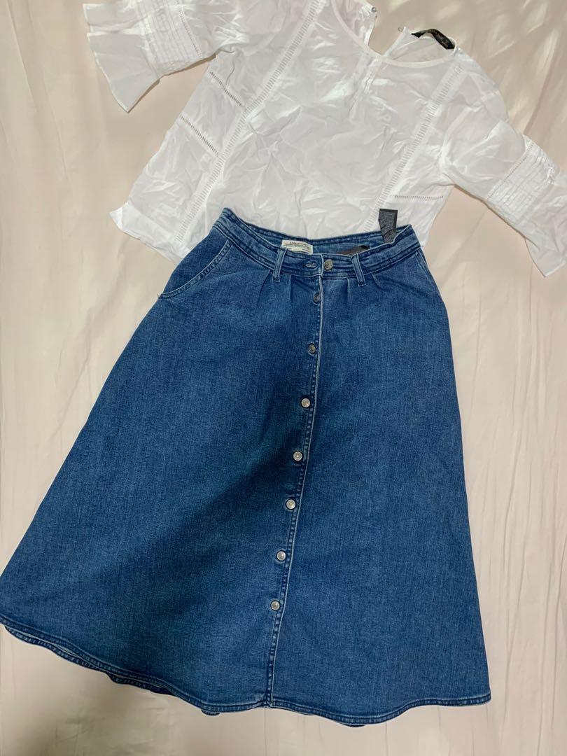 Button Up Midi Skirt (Category: Skirts) located in Petaling Jaya. Submitted by ericachanse (Listing ID 1070779647, Image 2). Description: Made with pe emium denim. Hardly worn..