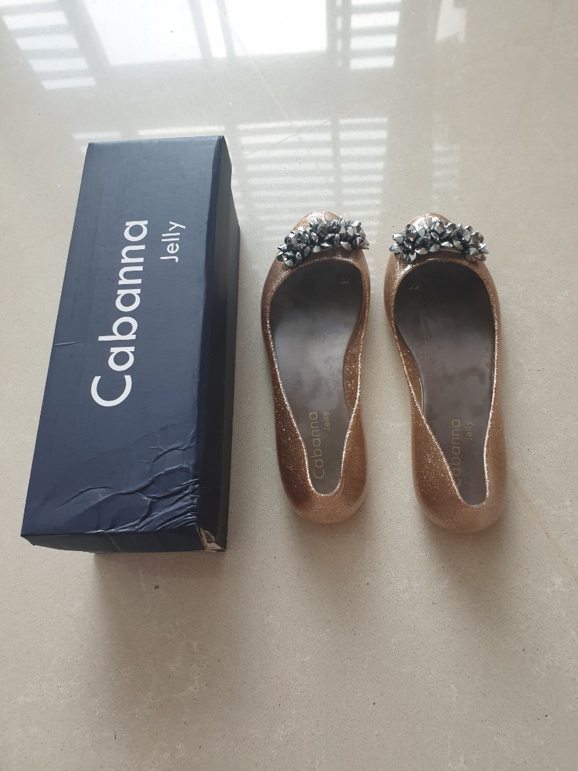 Cabanna Jelly Shoes Rose Gold Size 39 Women s Fashion Footwear Flats on Carousell