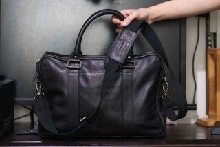 Cole Haan pebbled leather messenger bag