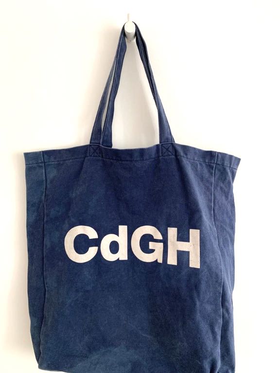 Commes des Garcon HOMME canvas tote bag (indigo-dyed), Men's