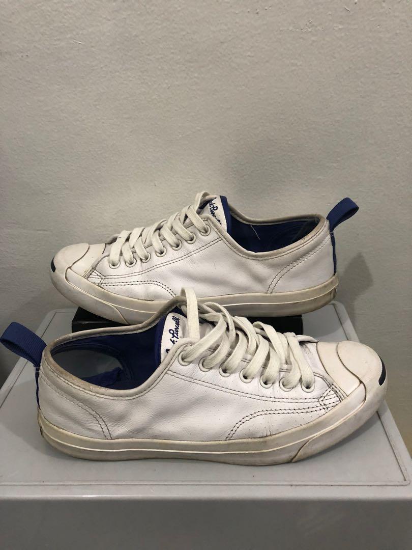 Mens white leather jack hot sale purcell