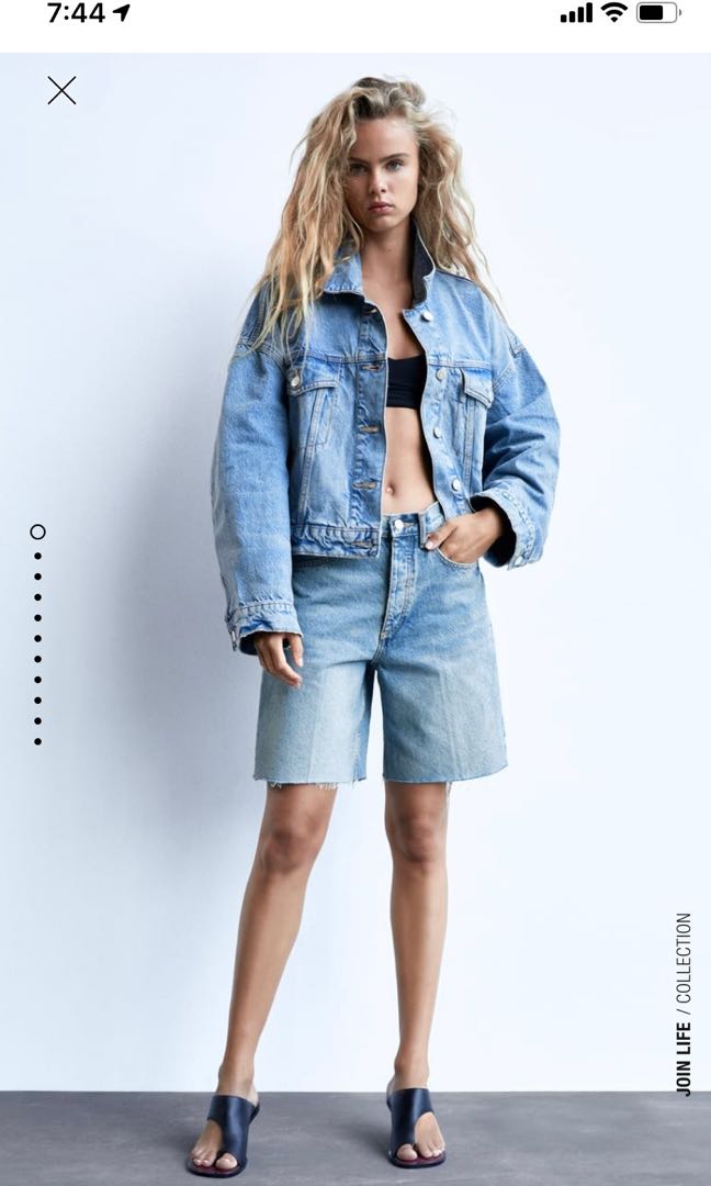 ZARA Denim Jacket with Voluminous 