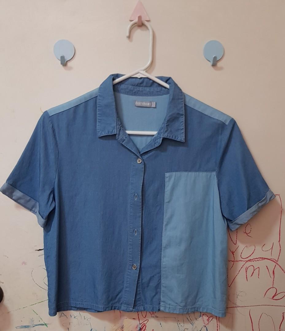 Denim shirt (Category: Shirts) located in Quezon City. Submitted by bons83 (Listing ID 1070709344, Image 1). Description: brand- 6ixty8ight new without tag just bought online but wrong size excellent condition soft/smooth fabric no flaws never worn medium.